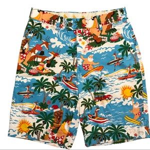 Loud Mouth Golf Bermuda Shorts Hawaiian Christmas